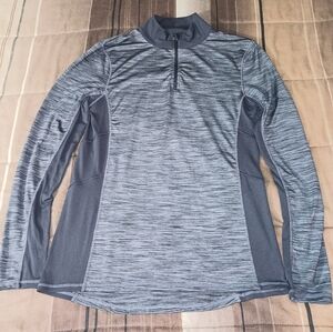 Men's Kyodan‎ Charcoal Long Sleeve 1/4 Zip Shirt S